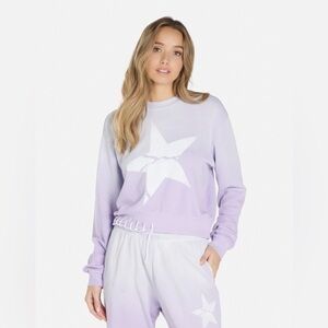 Lauren Moshi SPALDING CRACKED STAR Sweatshirt NWOT
